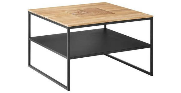 COUCHTISCH in Holz 65/65/41 cm - Schwarz, Design, Holz/Metall (65/65/41cm) - Johann Jakob