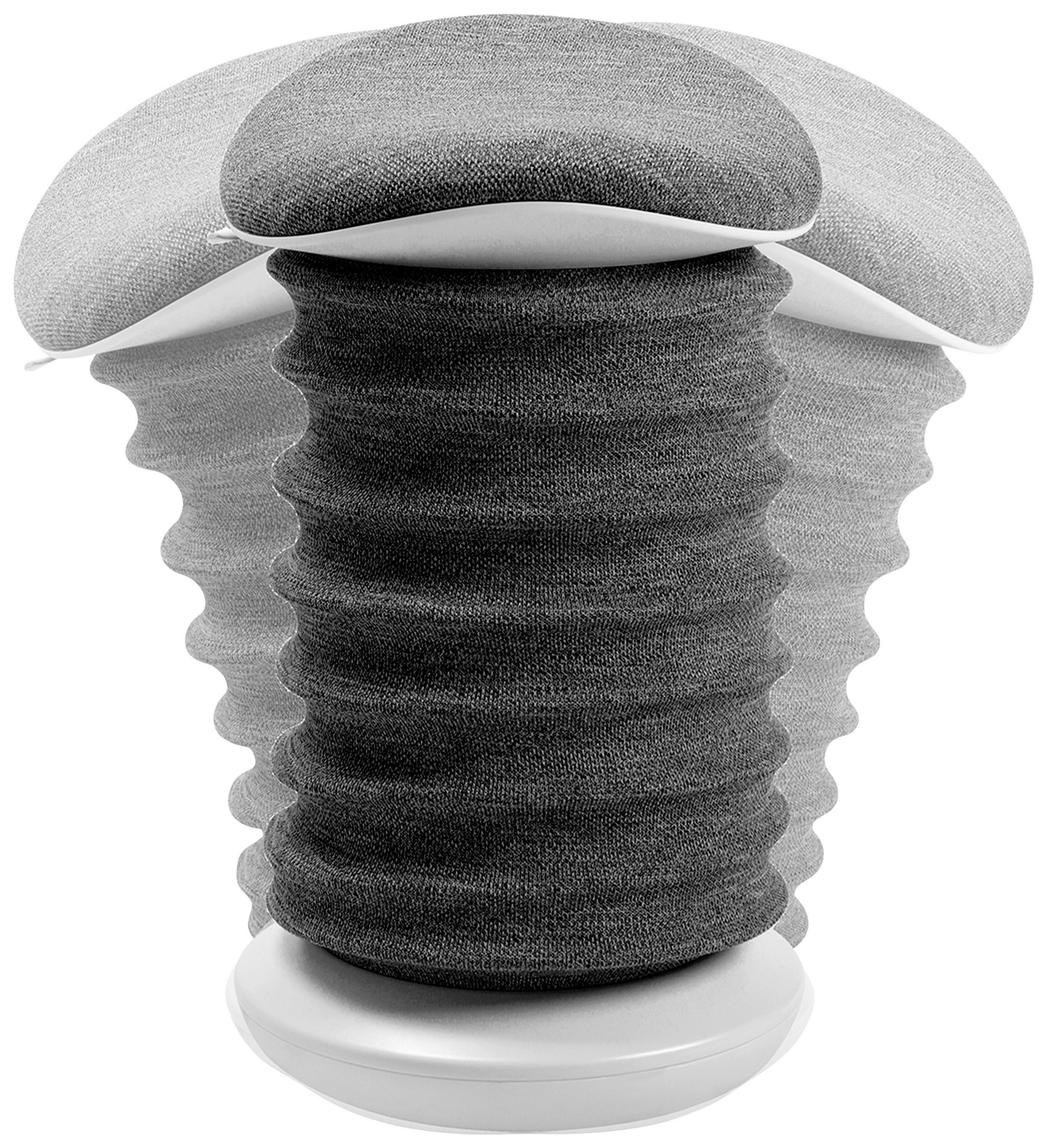 BÜROHOCKER Weiß, Grau  - Weiß/Grau, Design, Kunststoff/Textil (37,5/53-64/36cm) - Topstar