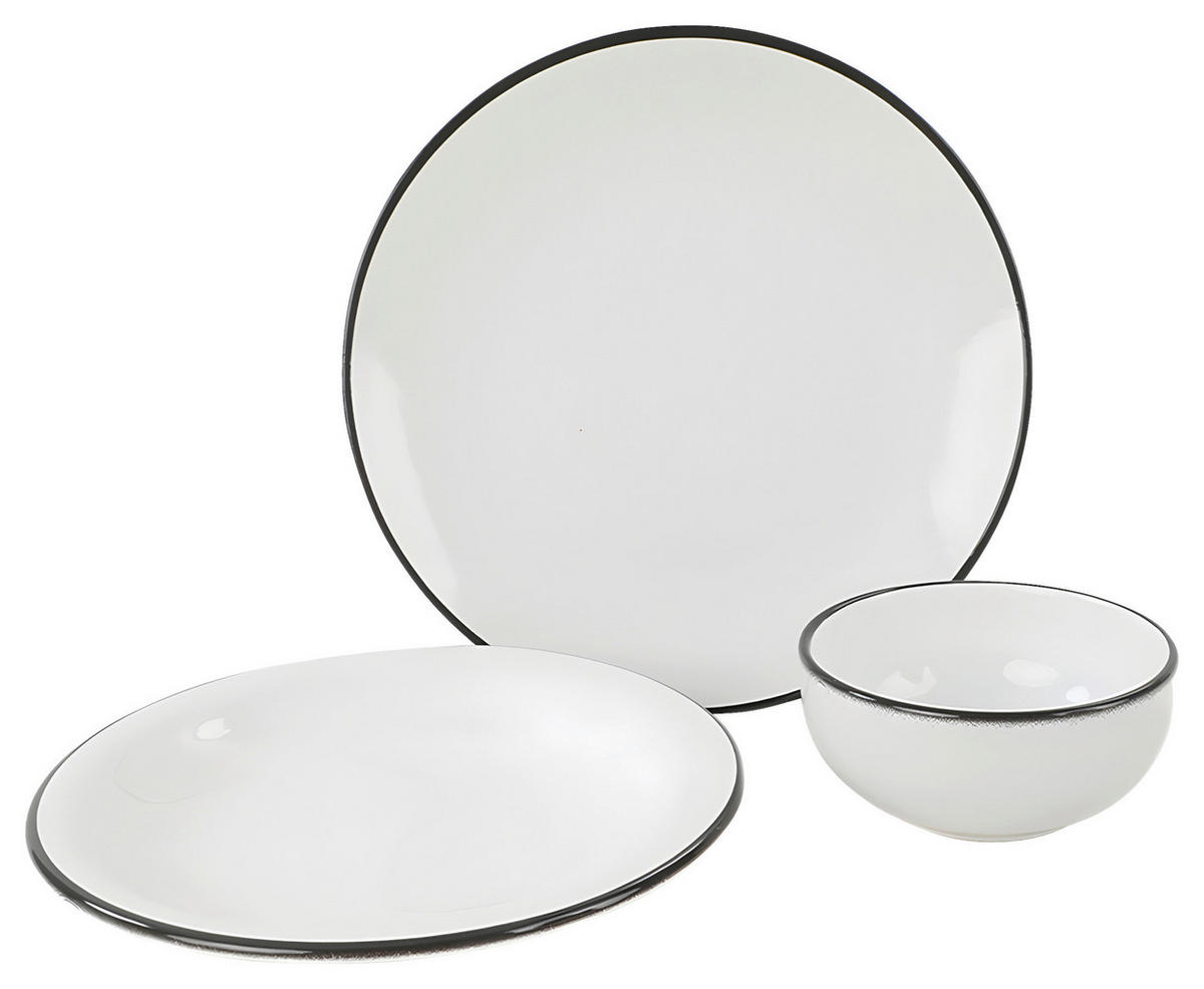 KOMBISERVICE Weiß 12-teilig 4 Personen  - Weiß, Basics, Keramik (26/26/4cm) - P & B