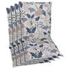 SESSELAUFLAGENSET in Blau, Beige Floral  - Blau/Beige, Design, Textil (50/6/108cm)
