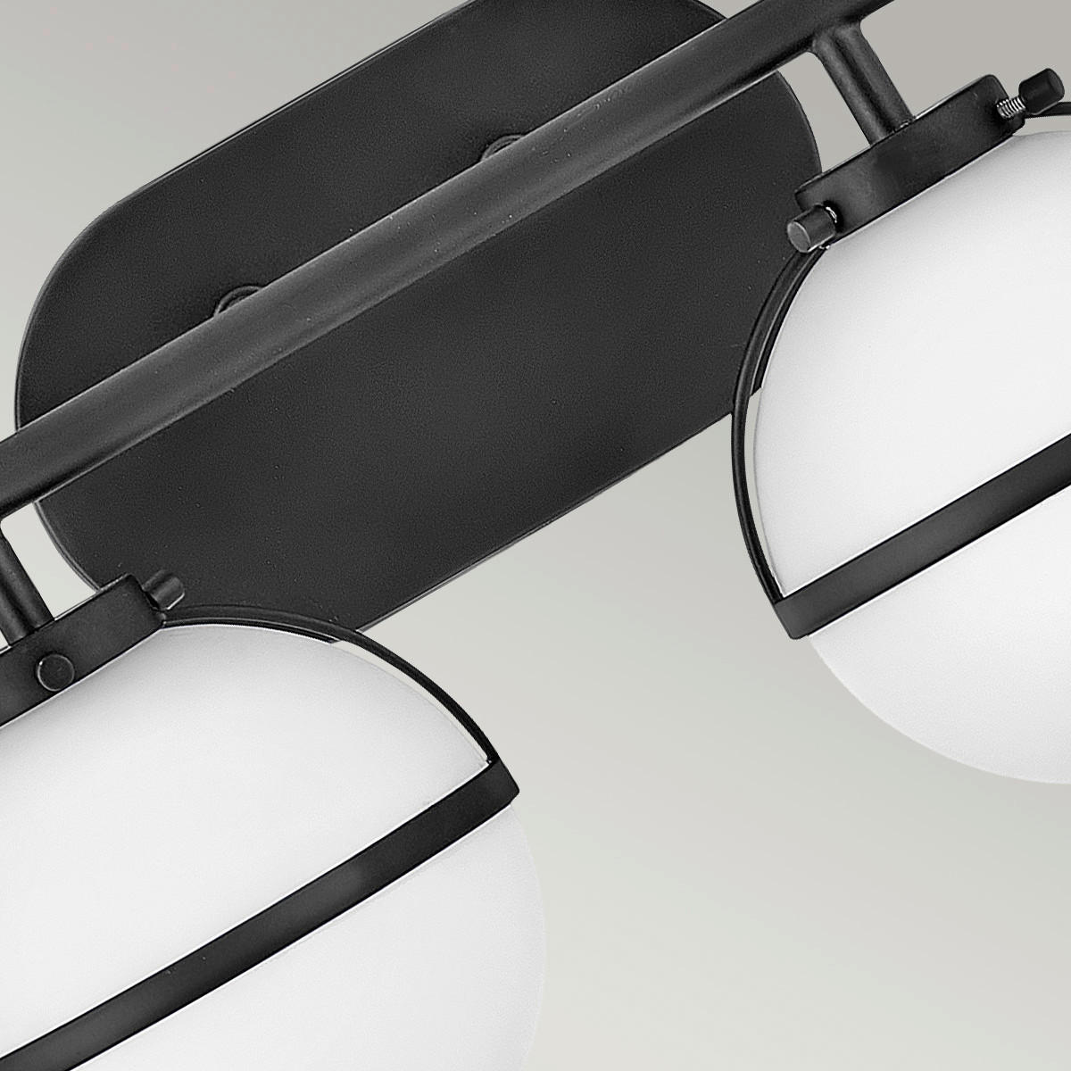 BADEZIMMER-WANDLEUCHTE - Schwarz, Konventionell, Glas/Metall (38.1/23/19.3cm) - Elstead Lighting