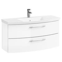 WASCHTISCHKOMBI 101 cm  - Chromfarben/Weiß Hochglanz, KONVENTIONELL, Holzwerkstoff/Stein (101cm) - Pelipal