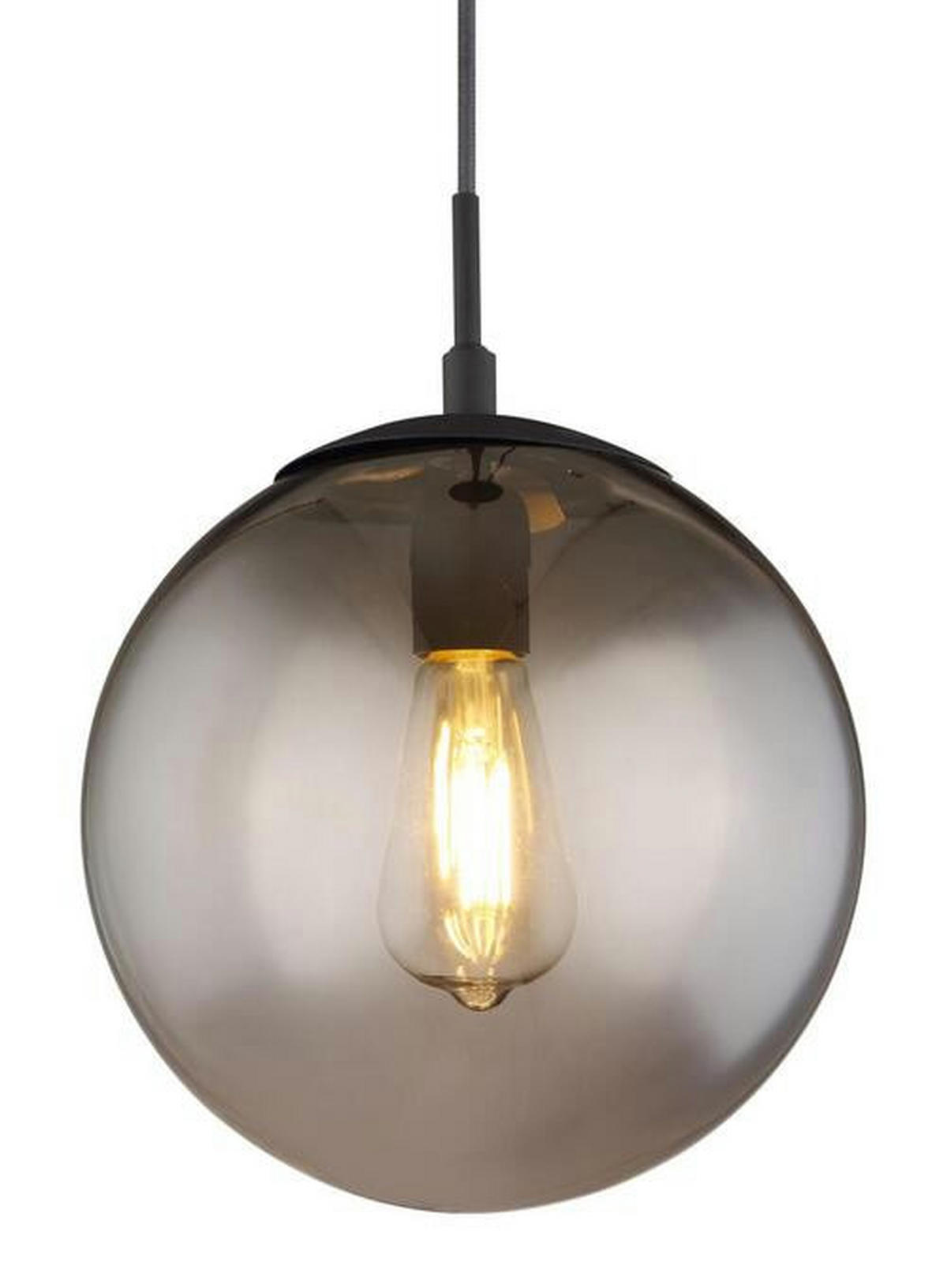 HÄNGELEUCHTE 25/120 cm    - Schwarz, Design, Glas/Metall (25/120cm) - Globo