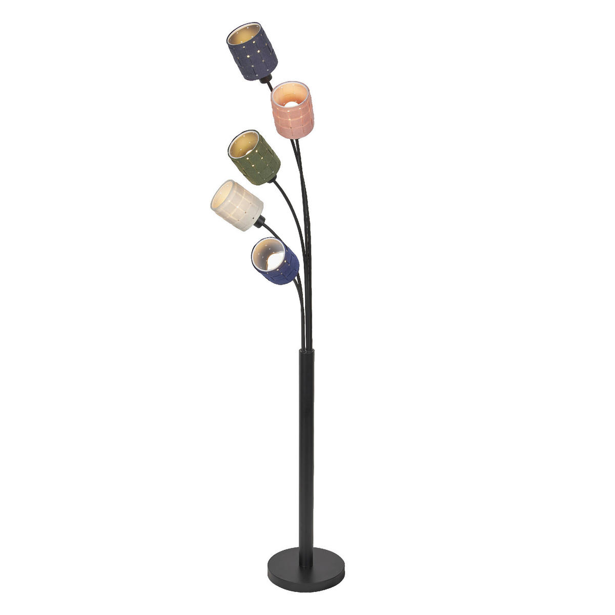 STEHLEUCHTE 50.5/173 cm    - Multicolor, Basics, Naturmaterialien/Metall (50.5/173cm) - Osram