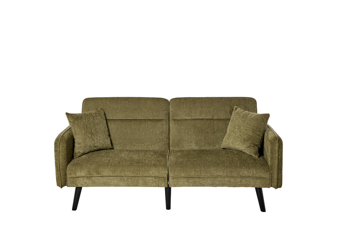 SCHLAFSOFA Bouclé Grün, Opal  - Champagner/Opal, MODERN, Holz/Textil (191/83/84cm) - Livetastic