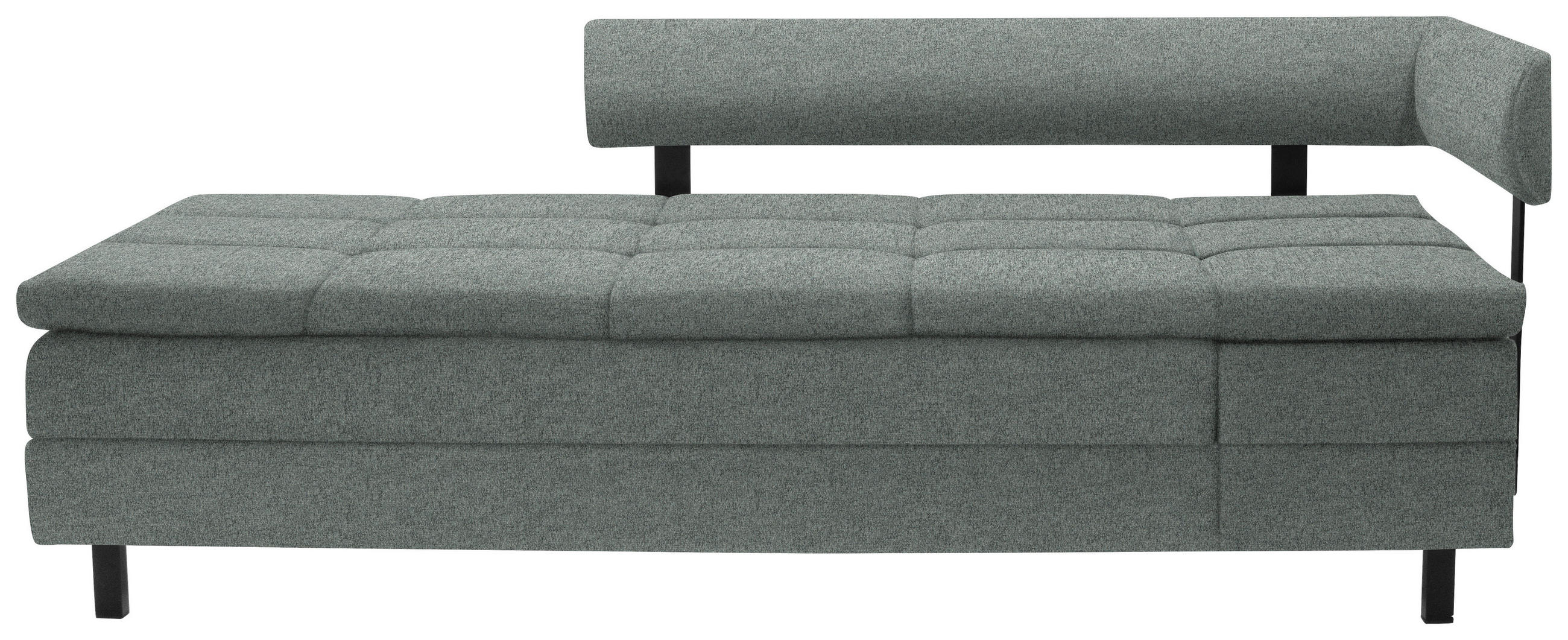 LIEGE  in Flachgewebe Türkis  - Türkis/Schwarz, MODERN, Textil/Metall (208/77/98cm) - Joka