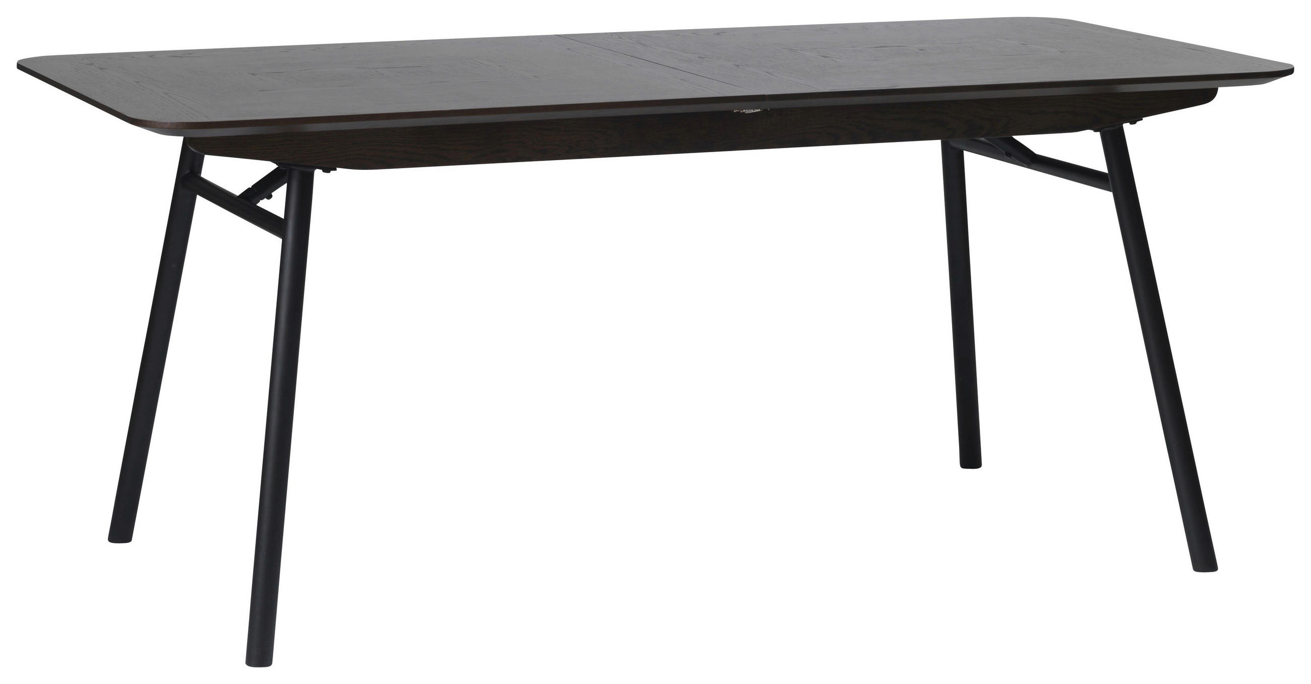 ESSTISCH Schwarz, Dunkelbraun rechteckig  ausziehbar  - Dunkelbraun/Schwarz, Trend, Holzwerkstoff/Metall (180-230/90/75cm) - Carryhome