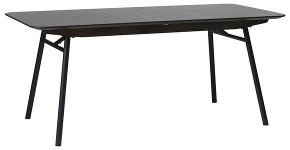 ESSTISCH Schwarz, Dunkelbraun rechteckig  ausziehbar  - Dunkelbraun/Schwarz, Trend, Holzwerkstoff/Metall (180-230/90/75cm) - Carryhome