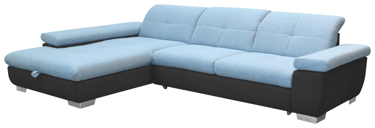 SEDEŽNA GARNITURA, mikrovlakna  - barve kroma, Design, kovina/tekstil (204/297cm) - Xora