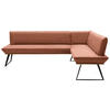ECKBANK 203/163 cm  in Schwarz, Eichefarben, Rotbraun  - Rotbraun/Eichefarben, Design, Holz/Textil (203/163cm) - Voleo