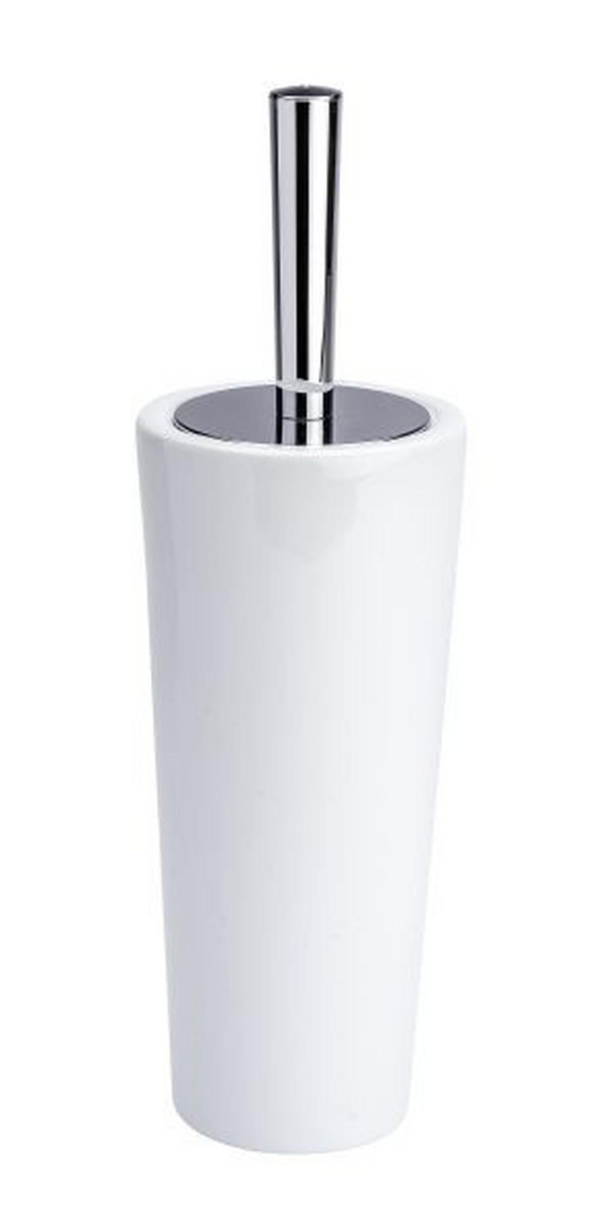 WC-BÜRSTENGARNITUR - Chromfarben/Weiß, Basics, Keramik/Kunststoff (11,5/37/11,5cm) - Wenko