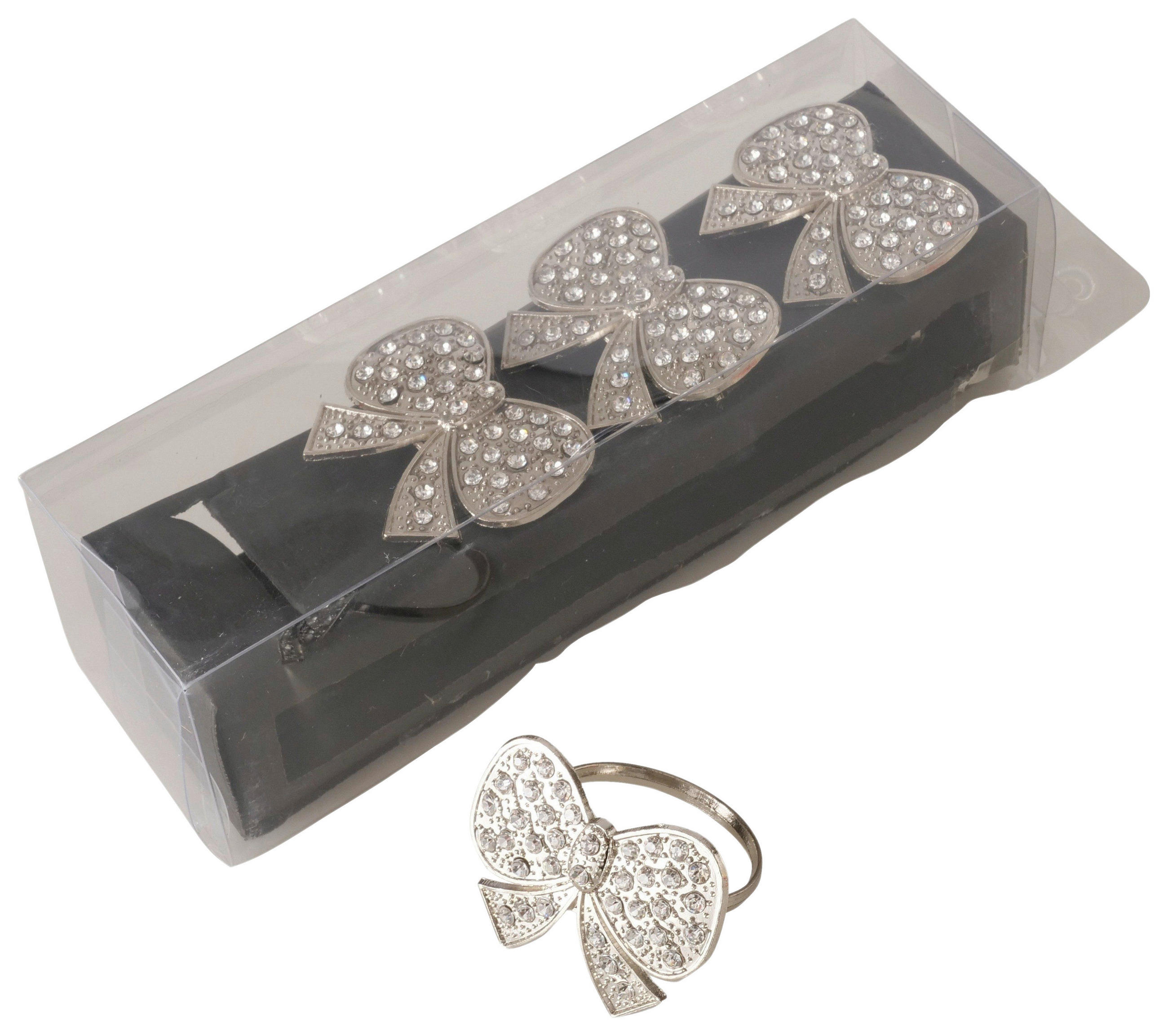 SET PRSTENOVA ZA SALVETE srebrna  - srebrna, Osnovno, metal (4,7/4/4cm)