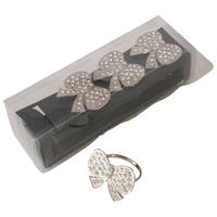 SET PRSTENOVA ZA SALVETE    - srebrna, Osnovno, metal (4,7/4/4cm)