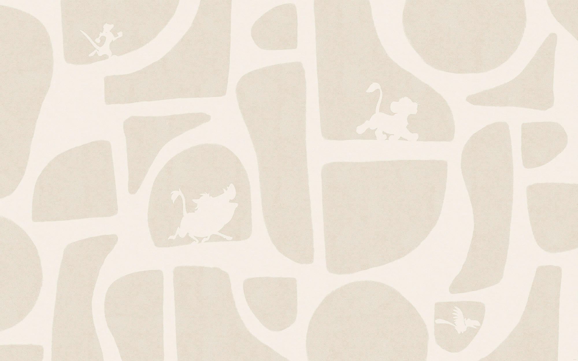 Disney Vliestapete THE Lion King ANIMALS\u0026SHAPES Natur, Beige 400x250 cm