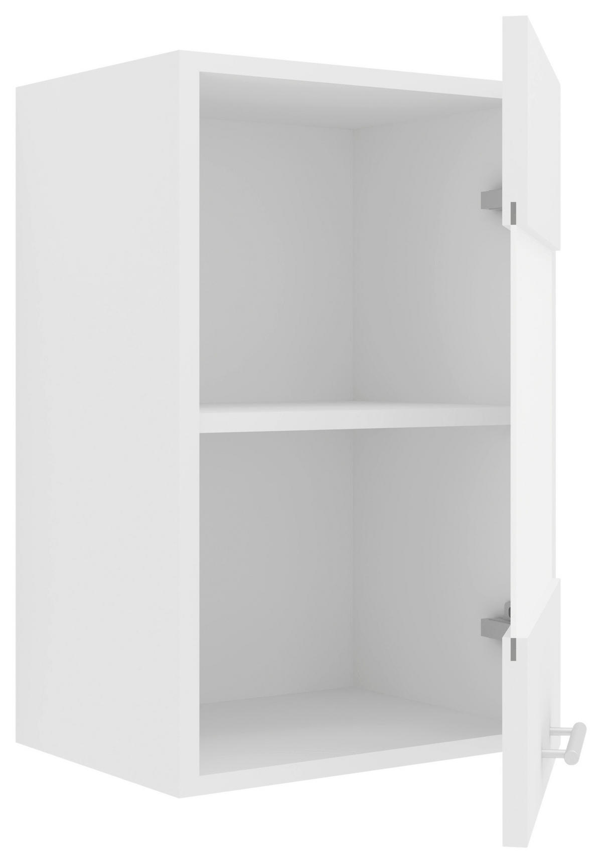 KÜCHENOBERSCHRANK 40/60/31 cm  in Weiss  - Weiss/Alufarben, Konventionell, Glas/Holzwerkstoff (40/60/31cm) - MID.YOU