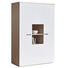 DREHTÜRENSCHRANK 4 -türig Eschefarben, Weiß - Eschefarben/Silberfarben, Design, Holz/Kunststoff (140/210/61cm) - CARRYHOME