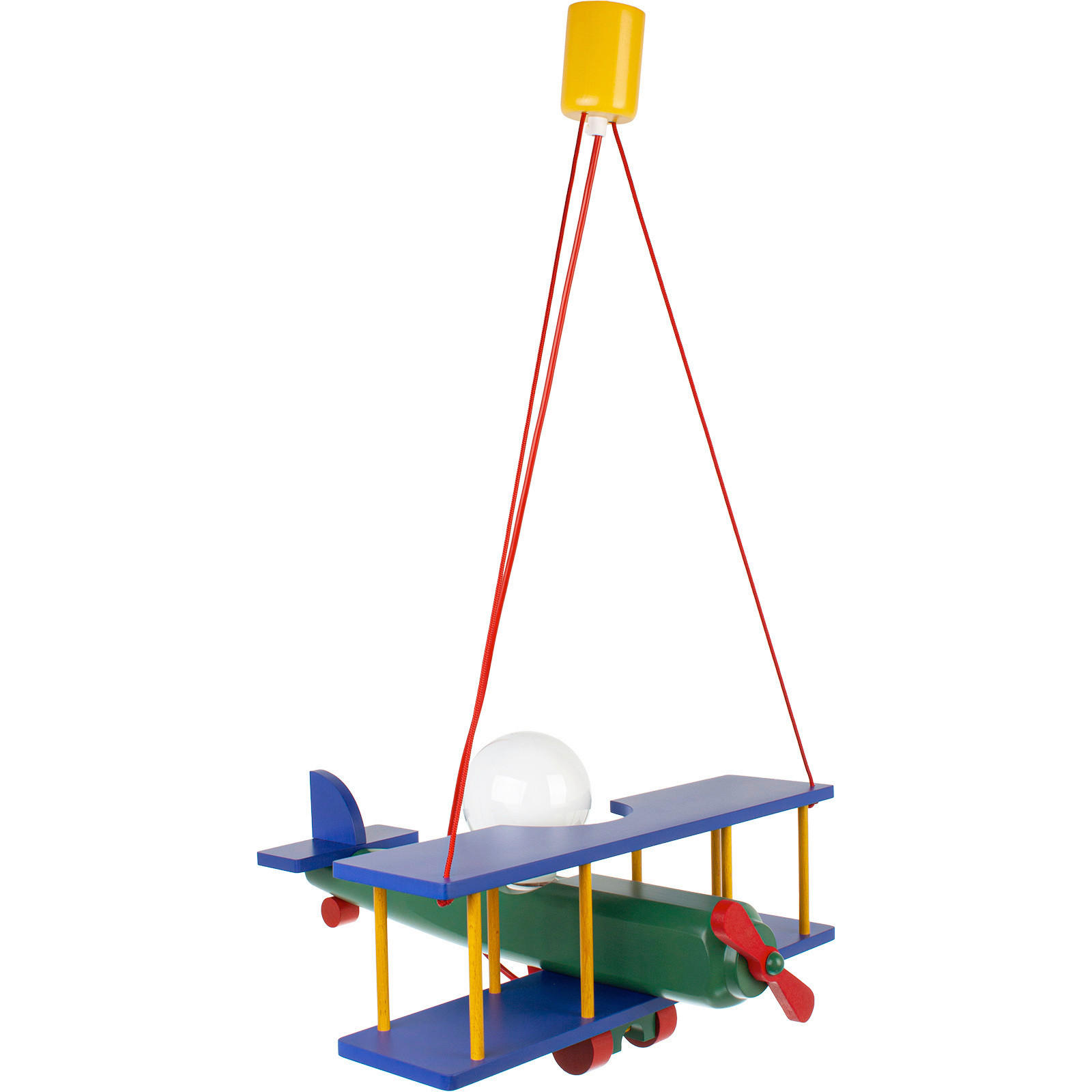 XXXLutz Kinderhängeleuchte Flugzeug Mehrfarbig 45x75x42 cm