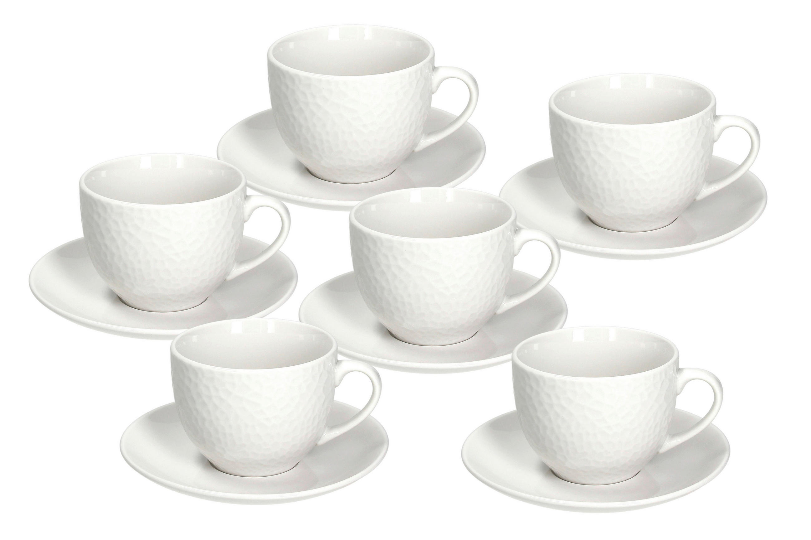 ŠALICA ZA ČAJ S TANJURIĆEM      - bijela, Basics, keramika - Tognana