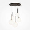 PENDELLEUCHTE Modern 45/180/45 cm   - Schwarz/Weiß, Trend, Glas/Metall (45/180/45cm) - MAYTONI