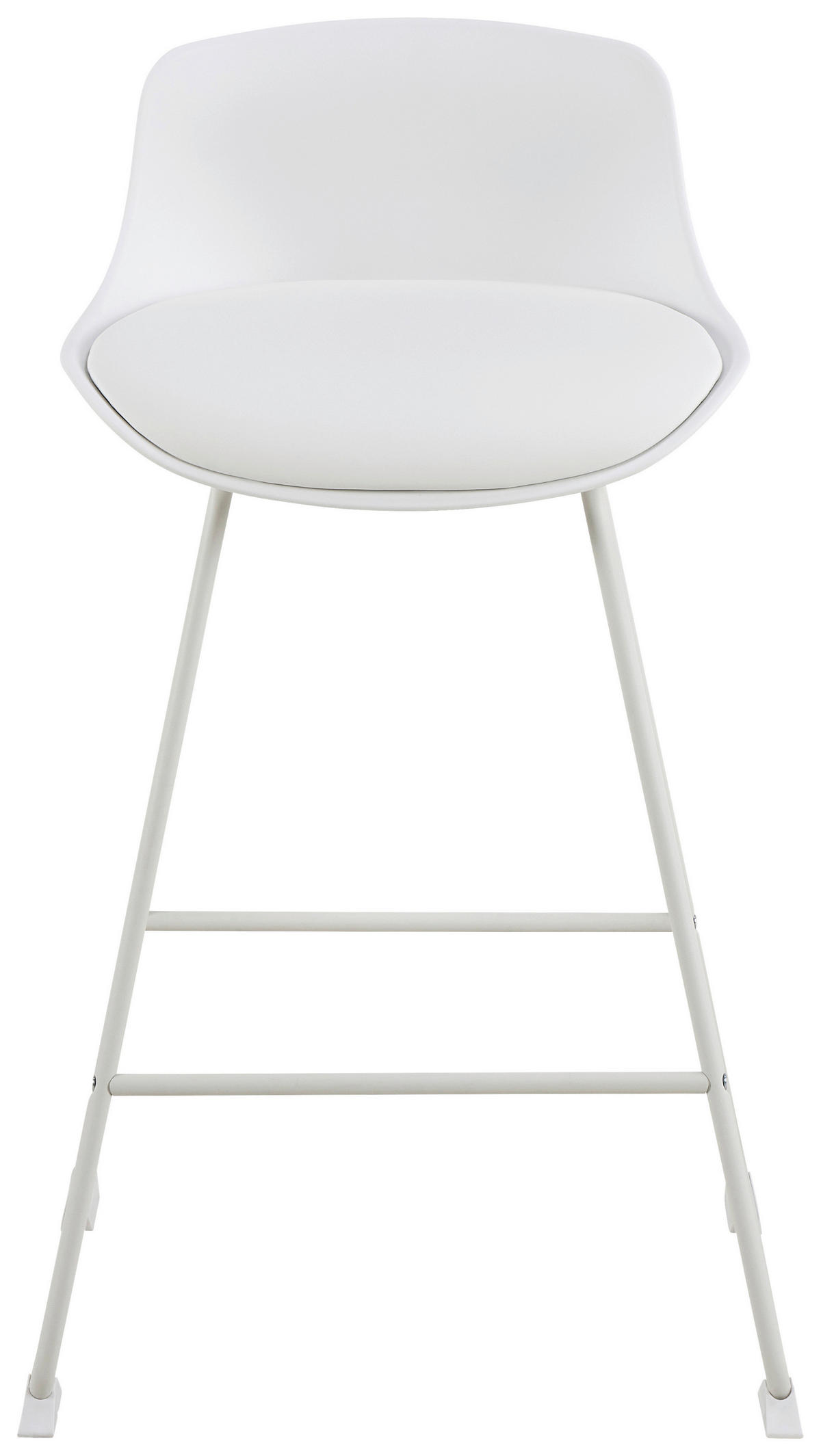 BARHOCKER Lederlook Weiß  - Weiß, Design, Kunststoff/Textil (50/84/49cm) - MID.YOU