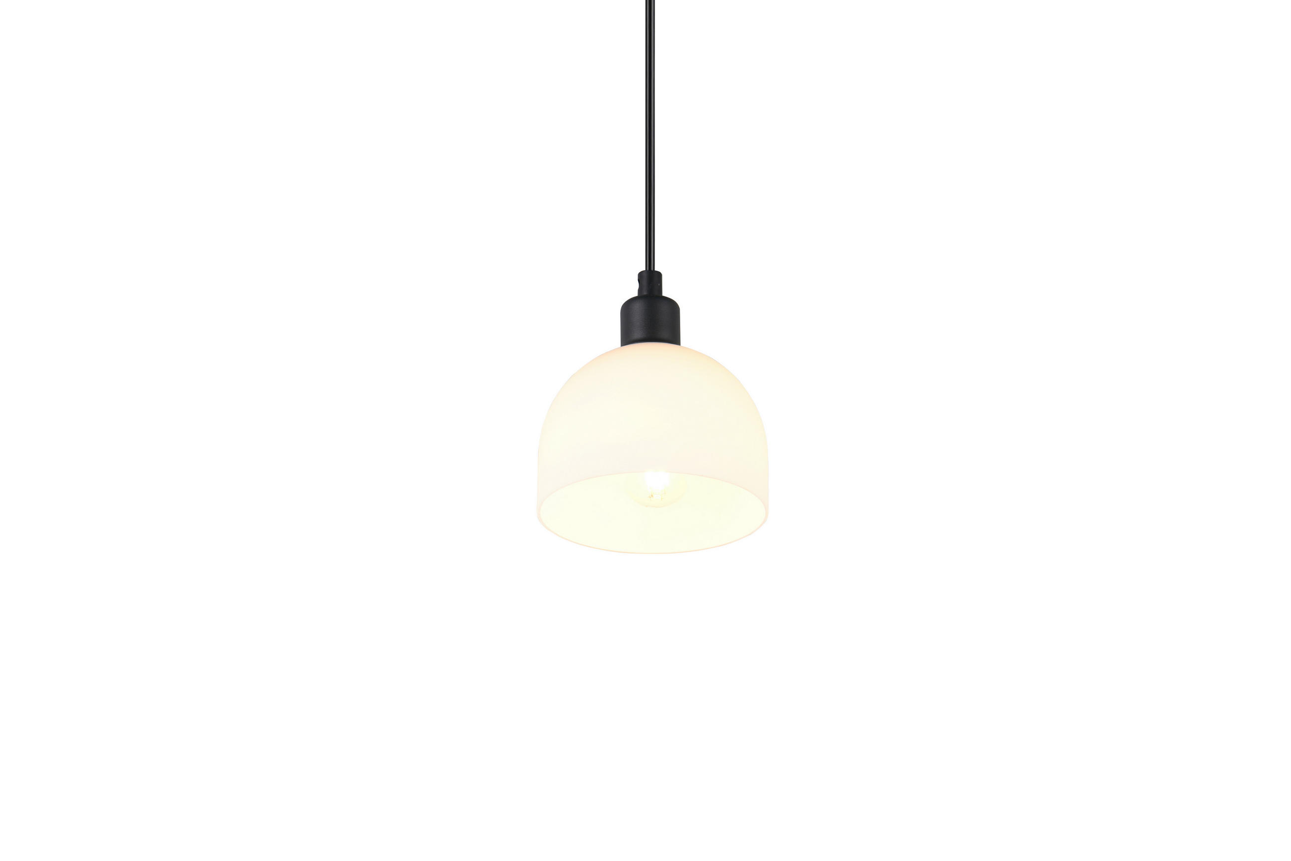 HÄNGELEUCHTE 12,0/150,0 cm    - Weiss/Grau, Basics, Glas/Metall (12,0/150,0cm)