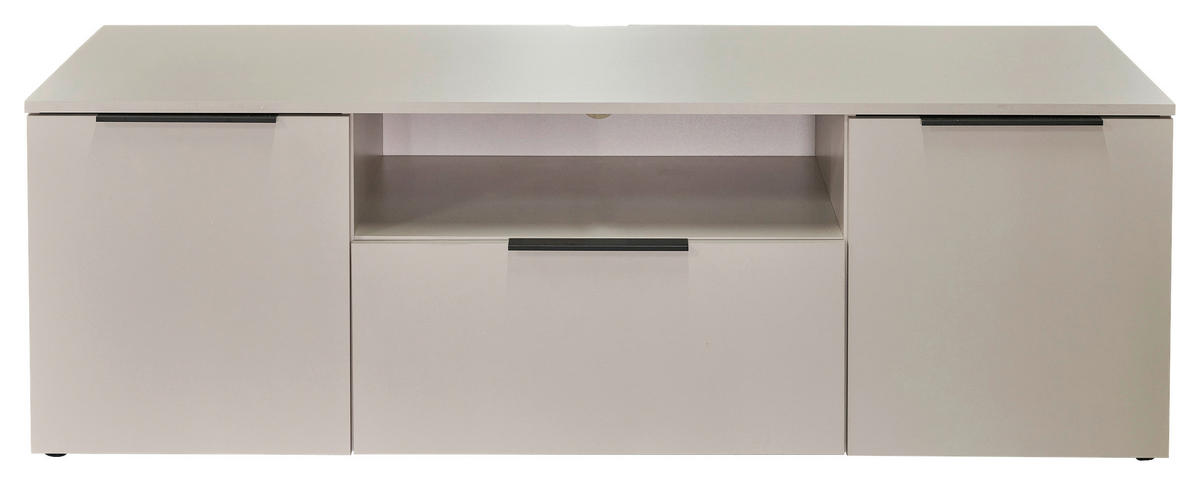 LOWBOARD  160/51,7/50 cm  Beimöbel erhältlich, stehend  - Kaschmir/Schwarz, KONVENTIONELL, Holzwerkstoff/Kunststoff (160/51,7/50cm) - Xora