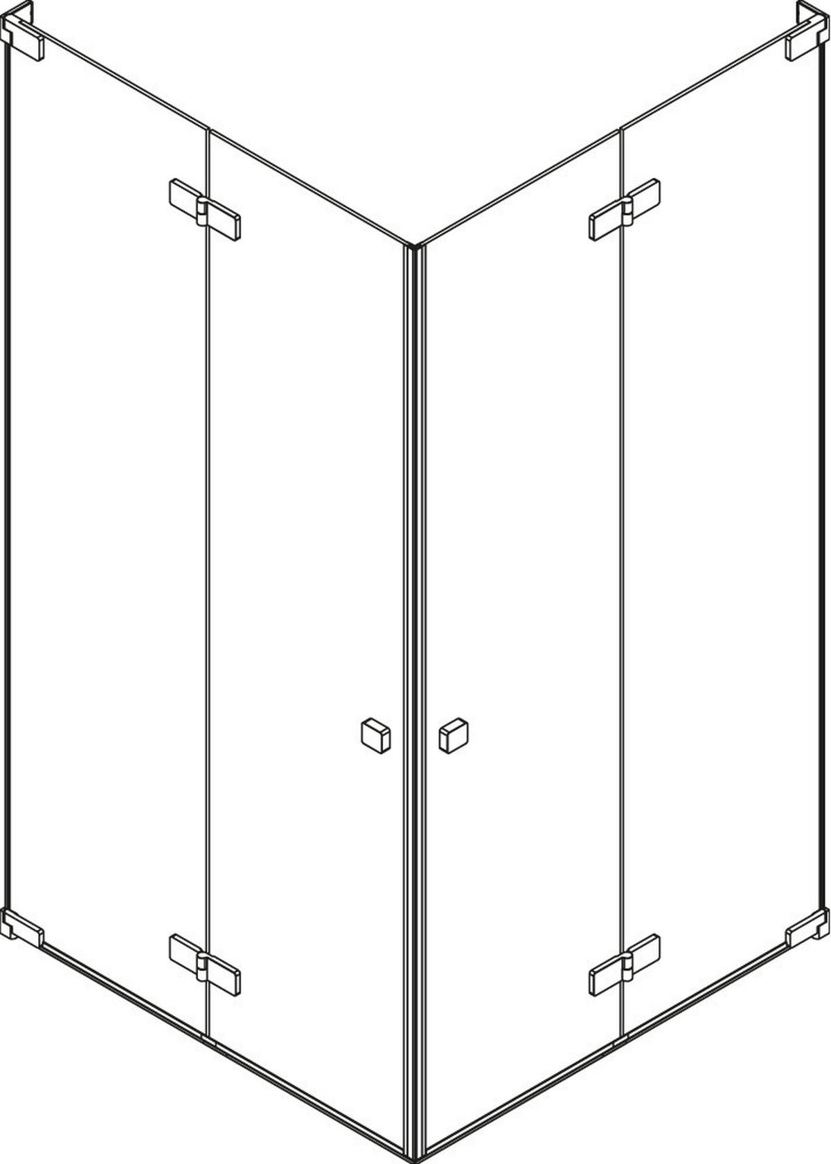 DUSCHKABINE 80/200/100 cm  in Chromfarben  - Chromfarben, MODERN, Glas/Metall (80/200/100cm) - Schöner Wohnen