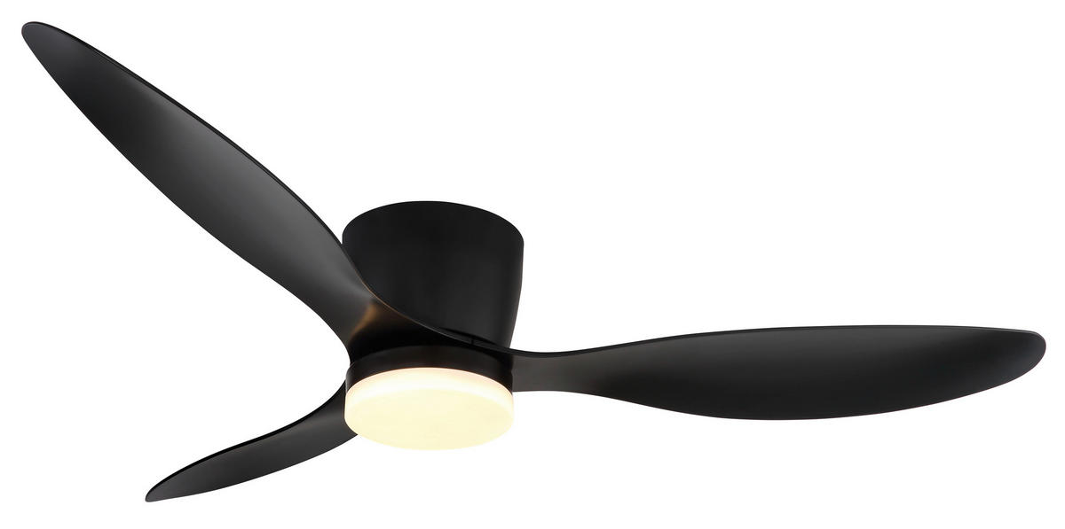 DECKENVENTILATOR - Schwarz/Weiß, Basics, Kunststoff/Metall (22,6/131,50cm) - Globo