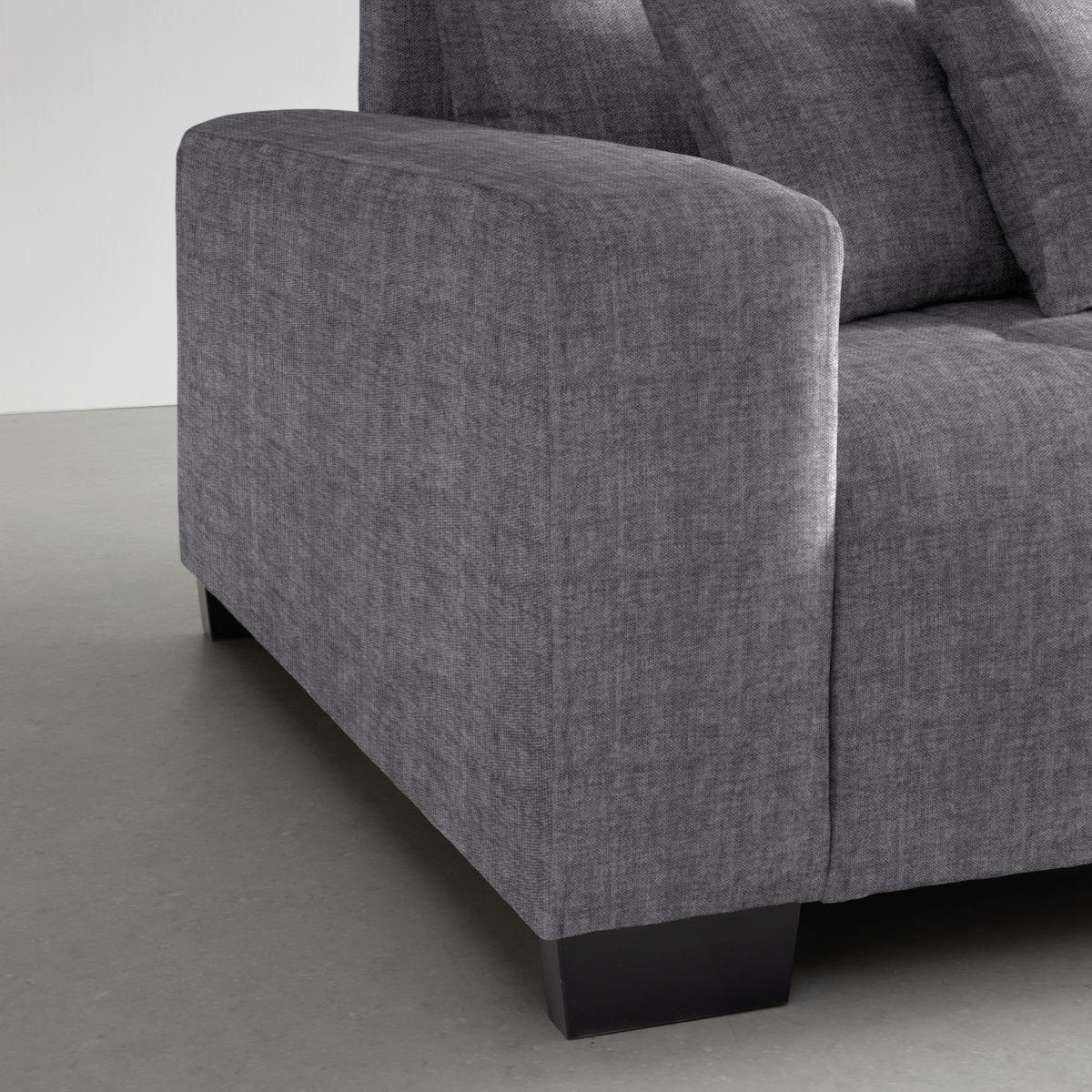 BIG SOFFA i silver  - silver/svart, Modern, trä (246/93/124cm) - MID.YOU