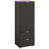 KOMMODE 40/119/42 cm  in Graphitfarben, Eiche Artisan  - Alufarben/Graphitfarben, Trend, Holzwerkstoff/Kunststoff (40/119/42cm) - Stylife