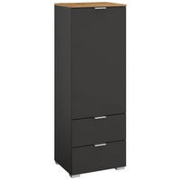 KOMMODE 40/119/42 cm  in Graphitfarben, Eiche Artisan  - Alufarben/Graphitfarben, Trend, Holzwerkstoff/Kunststoff (40/119/42cm) - Stylife