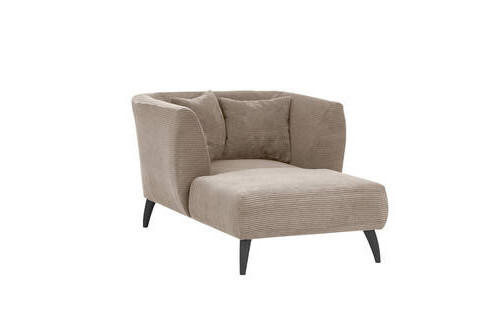 XXL-SESSEL Cord Graubraun    - Graubraun/Schwarz, MODERN, Holz/Textil (108/84/155cm) - MID.YOU