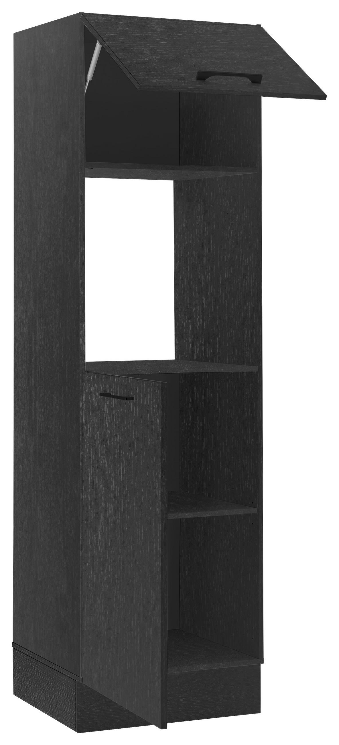 GERÄTEUMBAUSCHRANK 60/211/57 cm  in Schwarz  - Schwarz, Trend, Holzwerkstoff/Metall (60/211/57cm) - MID.YOU