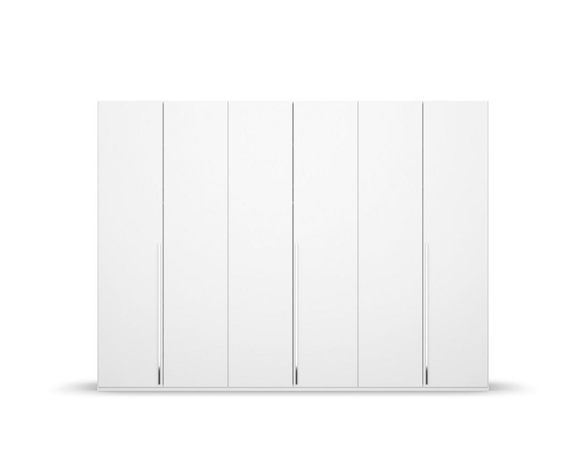 DREHTÜRENSCHRANK 301/223/60 cm 6-türig Weiß  - Chromfarben/Weiß, Design, Holzwerkstoff/Metall (301/223/60cm) - home24