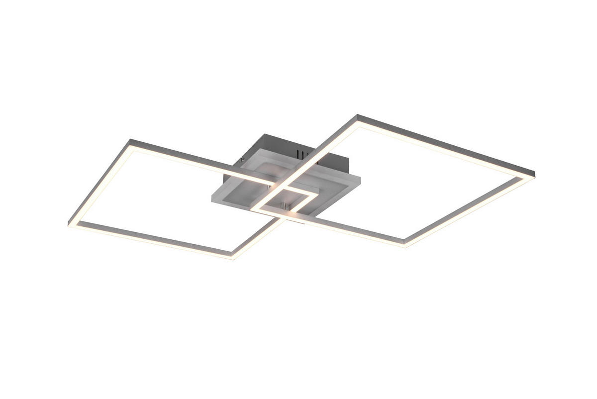 LED-DECKENLEUCHTE 29 W    61/61/8 cm  - Nickelfarben, Design, Metall (61/61/8cm)