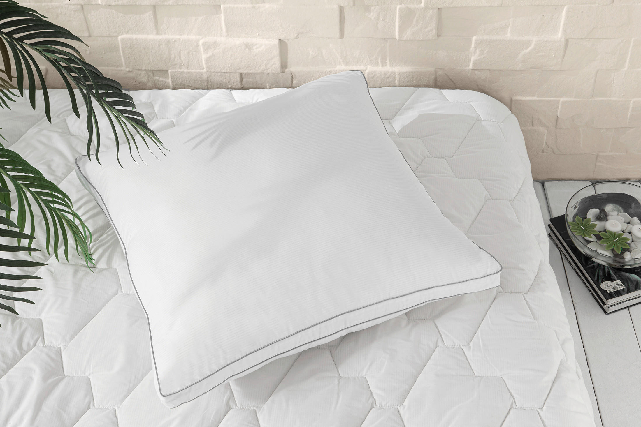 KOPFKISSEN        80/80/12,4 cm  - Weiß, Basics, Textil (80/80/12,4cm) - Yatas