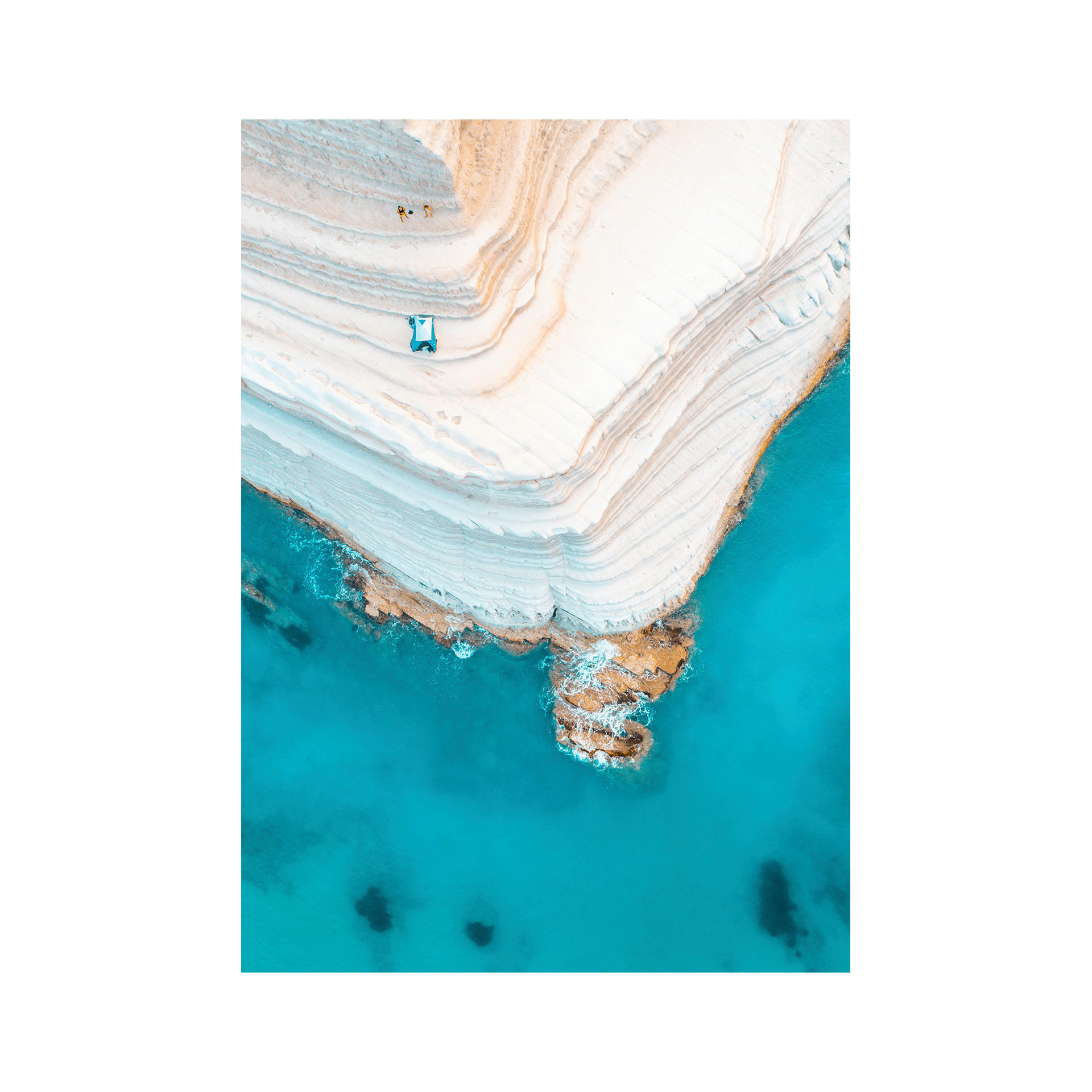 LEINWANDBILD Landschaft & Natur, Abstraktes 60/80 cm  - Blau/Weiß, Basics, Holz/Textil (60/80cm)