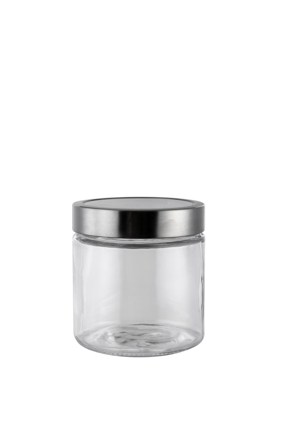 DÓZA NA POTRAVINY - čiré/barvy nerez oceli, Basics, kov/plast (11/11,5cm) - Boxxx