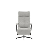 RELAXSESSEL in Textil Ecru  - Ecru/Schwarz, Design, Textil/Metall (76/110/83cm) - Beldomo Speed