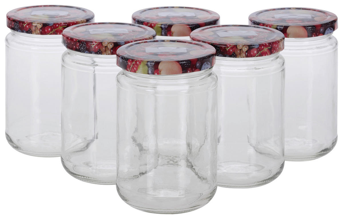 EINMACHGLAS-SET - Basics, Glas/Metall (23/15/12cm)