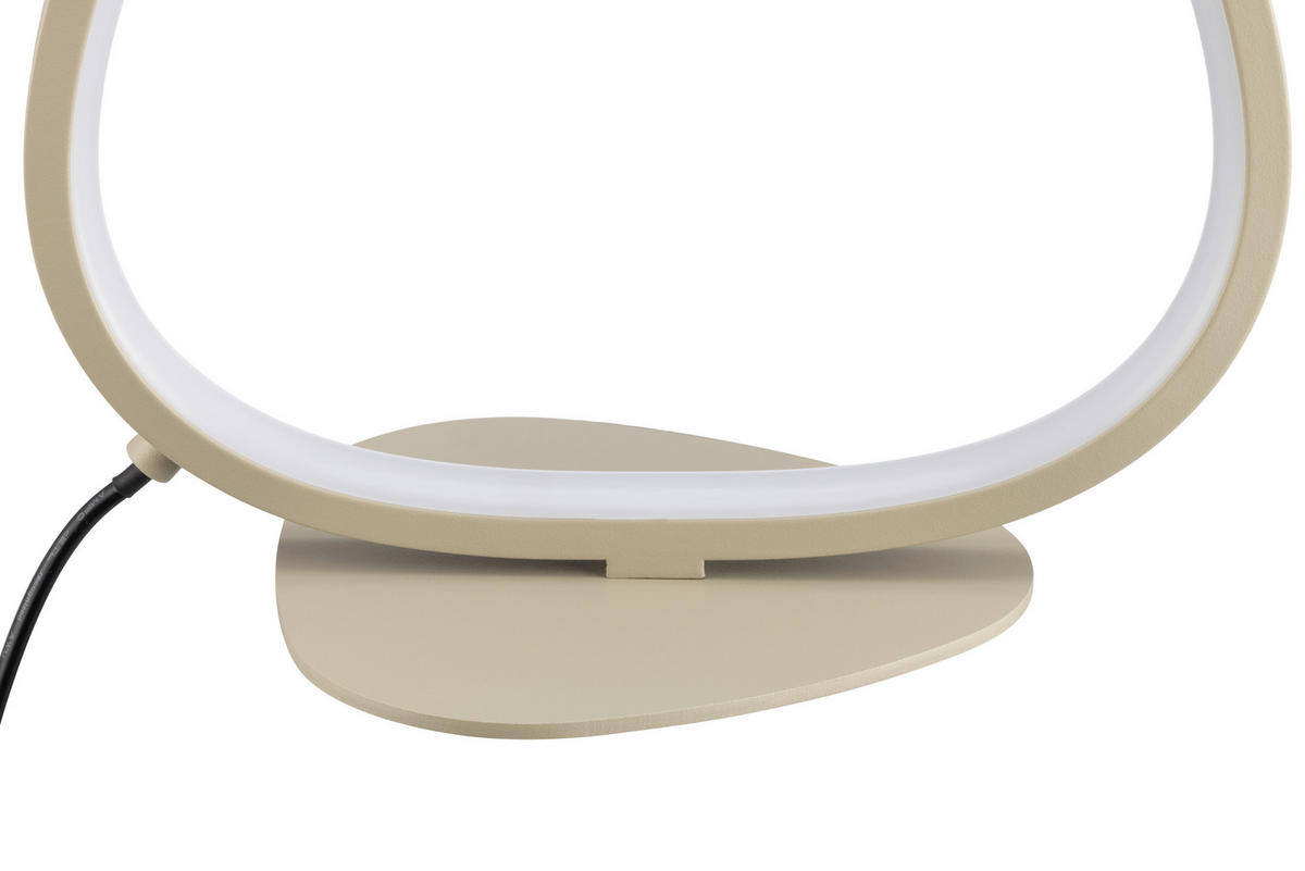 LED-TISCHLEUCHTE   - Sandfarben, Design, Kunststoff/Metall (22,6l) - Novel