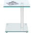 BEISTELLTISCH quadratisch Alufarben, Klar - Klar/Alufarben, Design, Glas/Metall (45/50/45cm)
