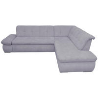 ECKSOFA Grau Mikrofaser  - Chromfarben/Grau, KONVENTIONELL, Textil/Metall (273/216cm) - MID.YOU