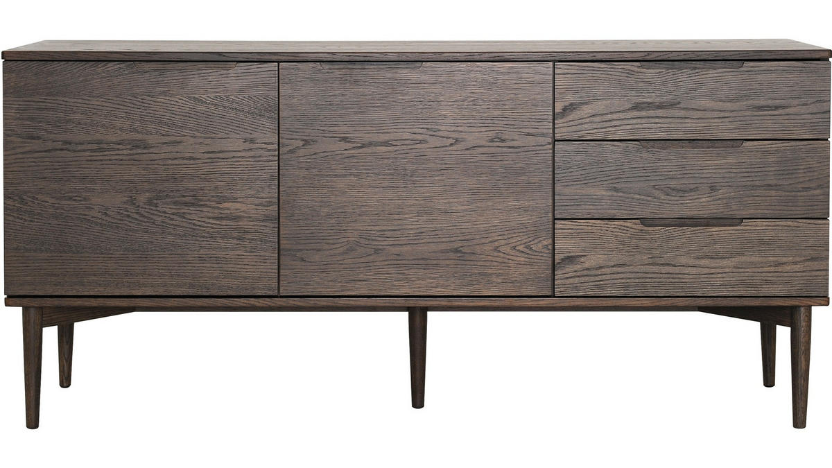 SIDEBOARD 161/76/41 cm  - mörkbrun, Design, metall/trä (161/76/41cm) - Best Price