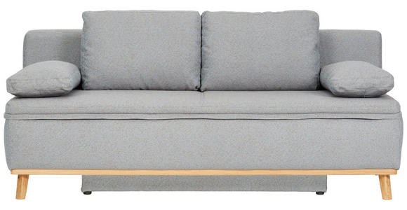 SCHLAFSOFA in Flachgewebe Blau, Braun  - Blau/Naturfarben, KONVENTIONELL, Holz/Textil (203/95/96cm) - Venda