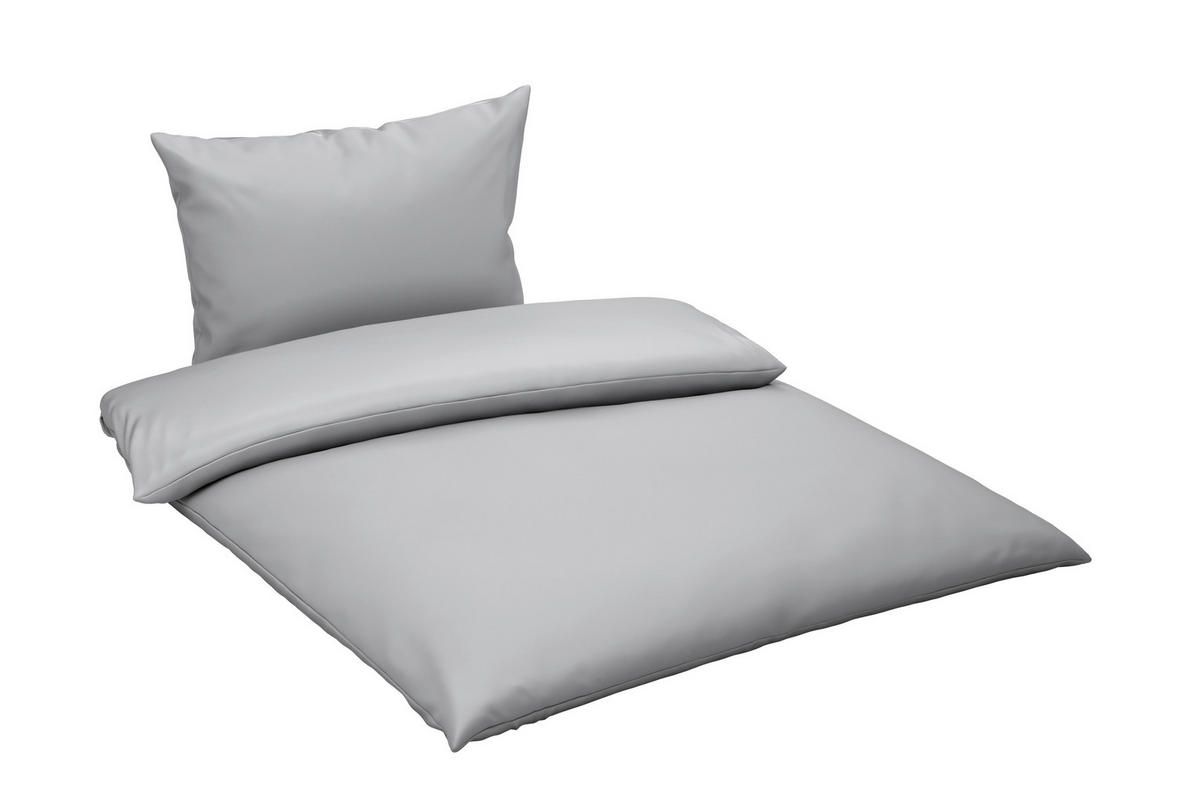 POSTELJINA TANJA 240/220 cm saten srebrna  - srebrna, Osnovno, tekstil (240/220cm) - Novel