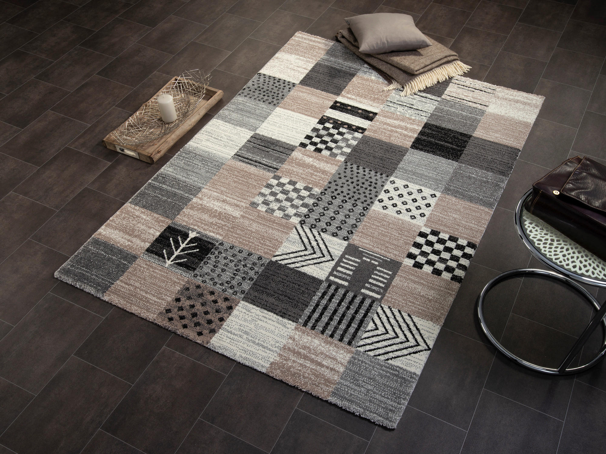 WEBTEPPICH 240/290 cm Palermo Grau, Beige  - Beige/Grau, Design, Textil (240/290cm) - Novel