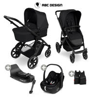KINDERWAGENSET Salsa Core All in One  - Schwarz, Basics, Textil/Metall (63/123/97cm) - ABC Design