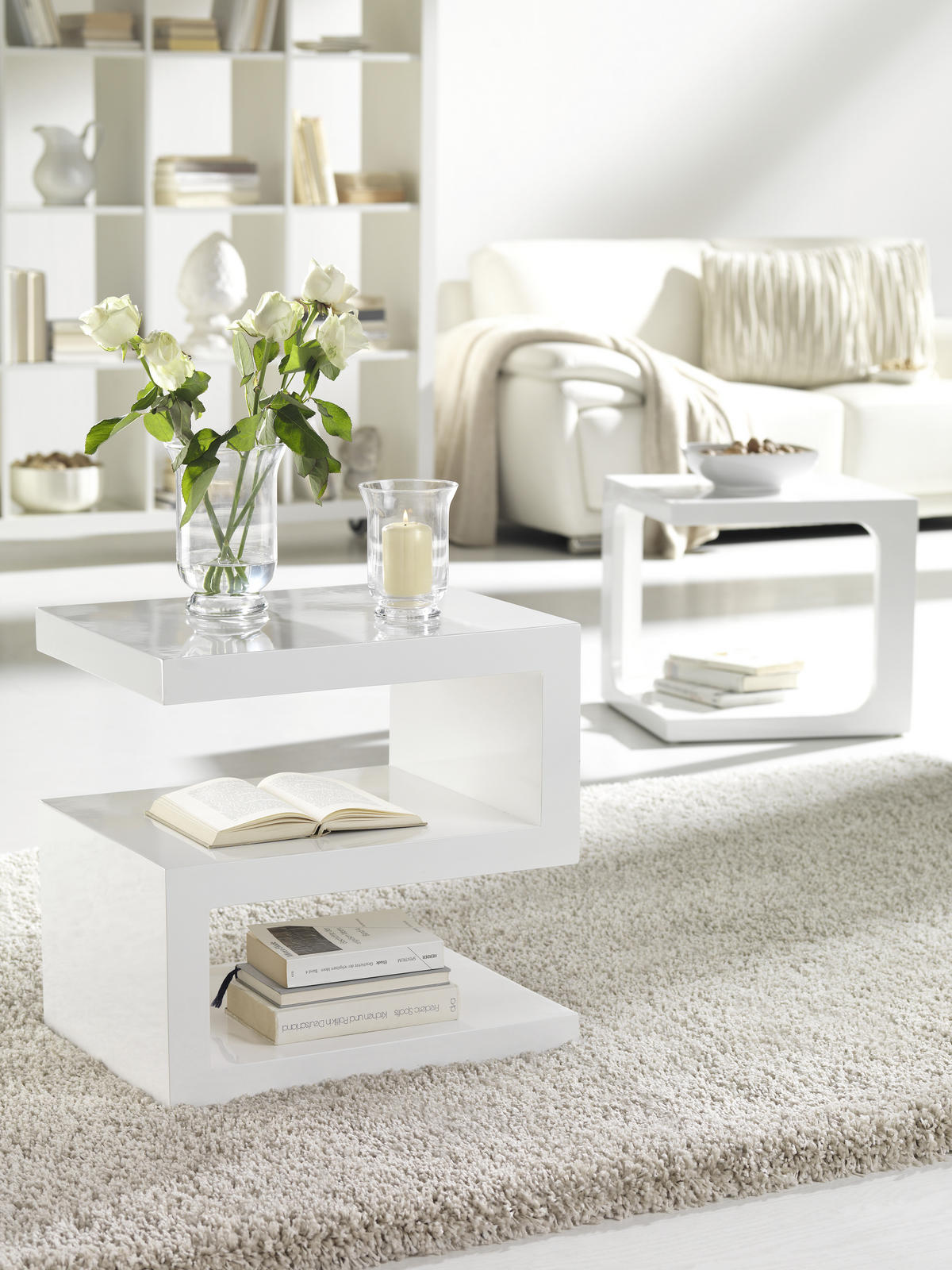 MIZICA, 50/50/38 cm bela  - bela, Basics, leseni material (50/50/38cm) - Xora