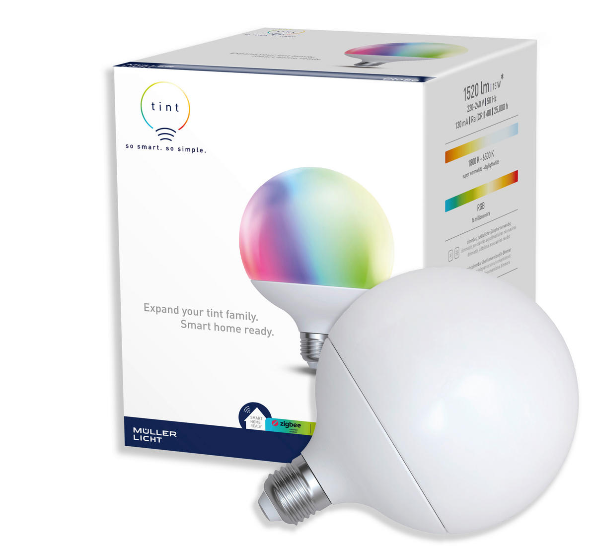 LED-LEUCHTMITTEL   E27  - Multicolor/Weiß, Basics, Glas (12/15,8/12cm) - Tint